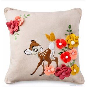 Disney Parks Bambi Embroidered Throw Decorative Pillow - Brand New
